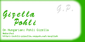 gizella pohli business card